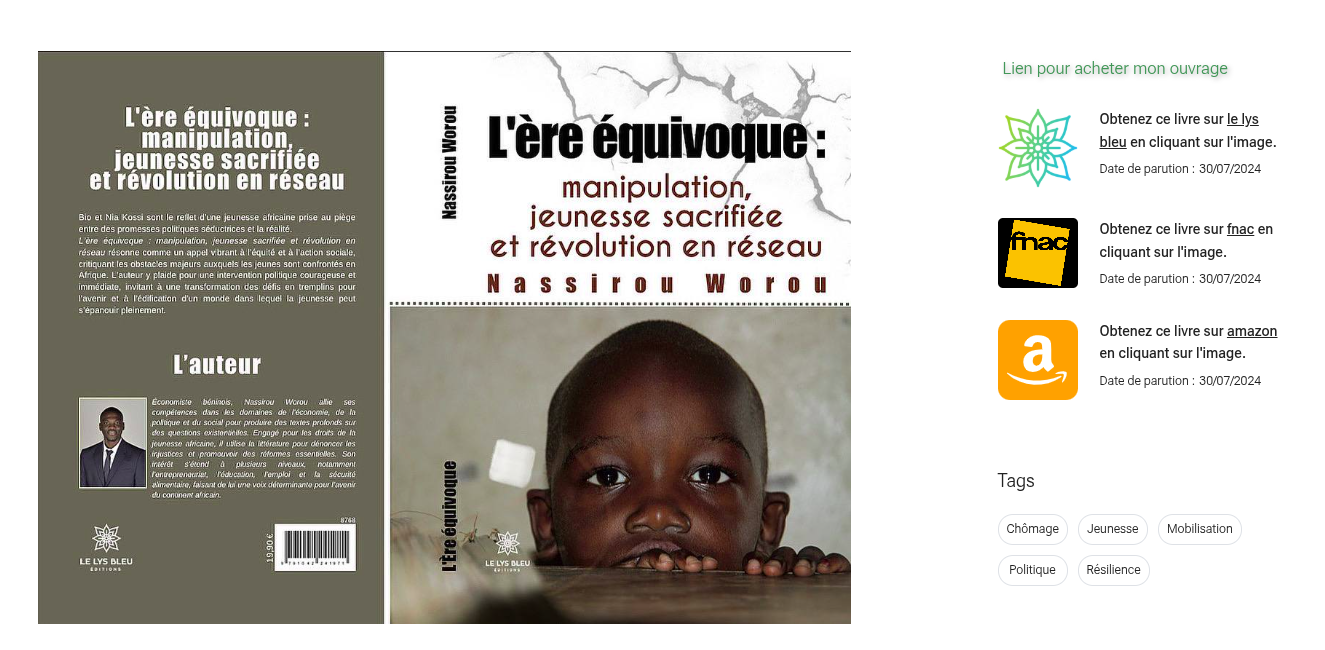 Service website with publishing module